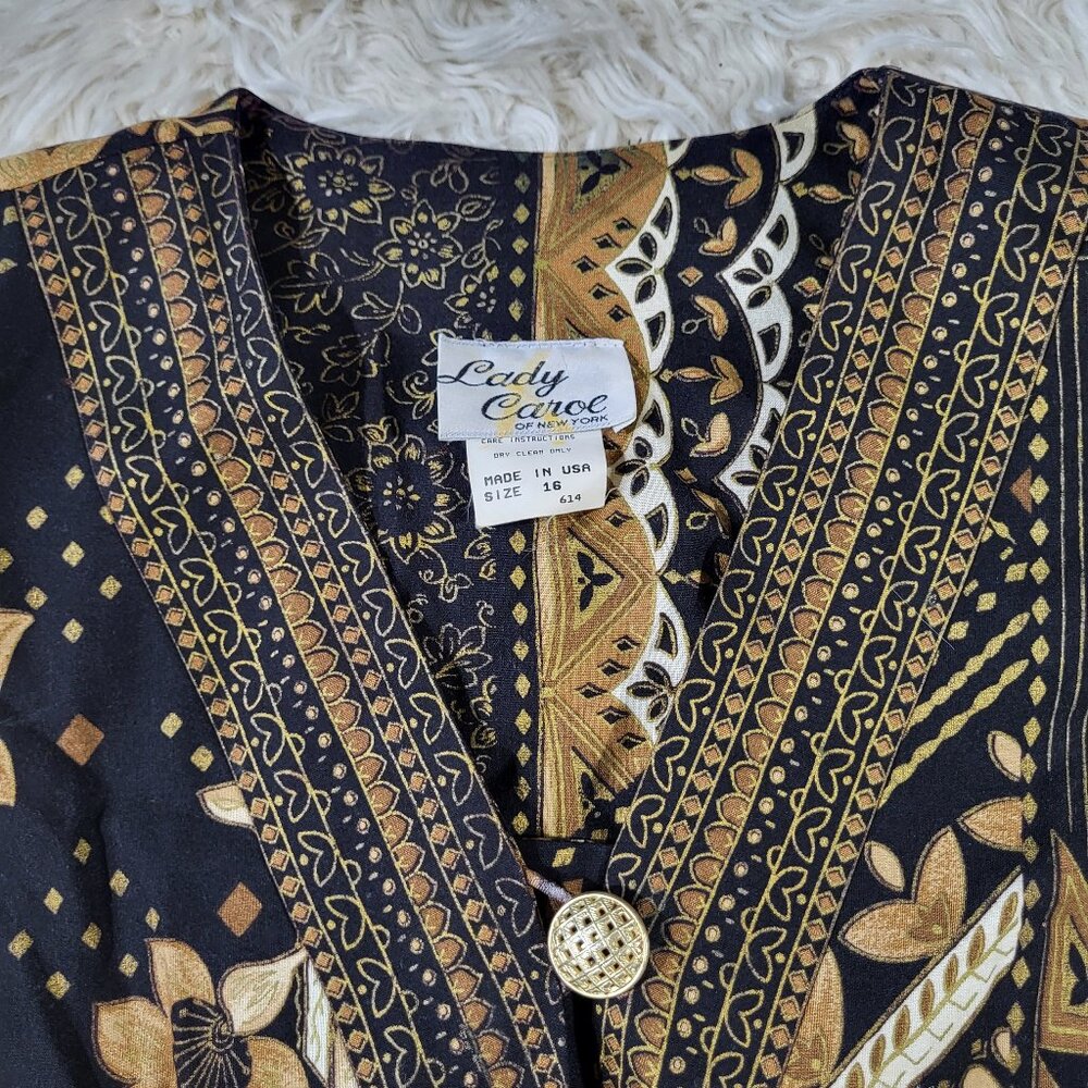 Lady Carol Vintage Floral Blazer/ Cardigan Size 16 - Picture 5 of 16